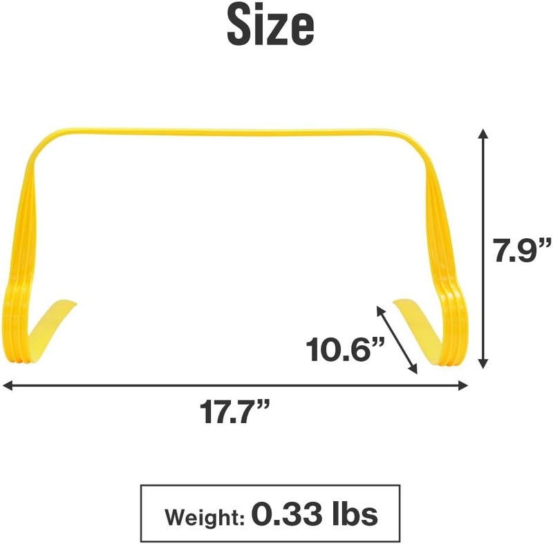 Japard Ultra Durable Agility Hurdles for Athletes of All Skill Levels, 6pcs of 7.8 inch Tall Hurdles, Bright Yellow Color, Made of Durable, Composite Materials, Easy to Set up & Transport - Image 2